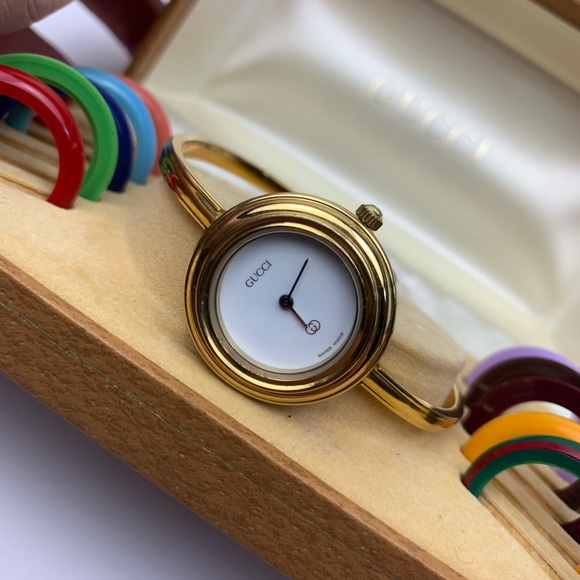 Gucci Timepieces Gold Plate Bangle Watch - Picture 4 of 8